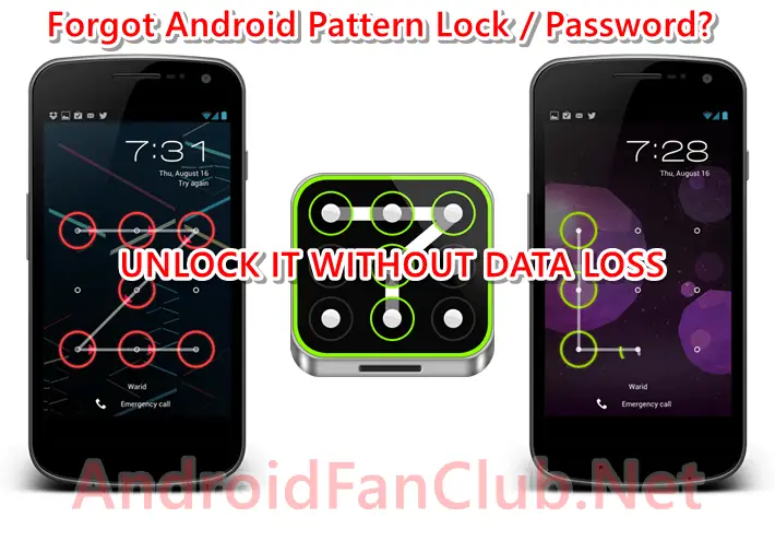 forgot unlock pattern android phone